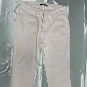 Guapa White Jeans With Embroidery‎ Detail in Bottom - Size EU 42.